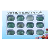 1.0 Inch Hand Carved Gemstone Lizard Figurine Animal Ornament 12PCS In Box for Home Office Desk Decor #SP2321-12PA