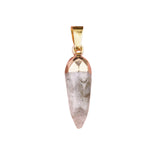 Faceted Chili Gemstone Pendant for Making Jewelry SP1871G  Gold Hand-Carved Protection Amulet Charms