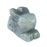 1.0 Inch Hand Carved Gemstone Rabbit Figurine Animal Ornament for Home Office Desk Decor #SP2320