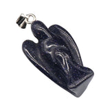 Handmade Craved 1.0Inch Gemstone Angel Pendant For Making Jewelry #SP1531