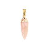 Faceted Chili Gemstone Pendant for Making Jewelry SP1871G  Gold Hand-Carved Protection Amulet Charms