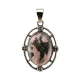 Silver Oval Gemstone Pendant for DIY Making Jewelry #SP1502S