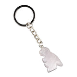 1.0Inch Handmade Craved  Gemstone Dinosaur Animal Pendant Keychain #KC2318S-A1