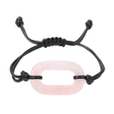 Handmade Woven O-Shape Gemstone Beads Bracelets Adjustable for Women Men