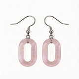 Hand Made Craved Hollow O-Shape Gemstone Pendant 25×40mm Drop Earring for Women girl