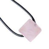 Minimalist Natural Crystal Cylinder Pendant Necklace - Adjustable Cord #SN2023