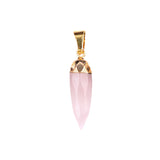 Faceted Chili Gemstone Pendant for Making Jewelry SP1871G  Gold Hand-Carved Protection Amulet Charms