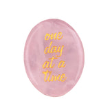 Worry Healing Palm Stones for Meditation Prayer Home Decor ( one day at a time)  35x45MM #SP1904G-W11