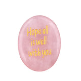 Worry Healing Palm Stones for Meditation Prayer Home Decor ( Hope all is well with you)  35x45MM #SP1904G-W12