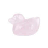 1" Gemstone Duck Figurine - Natural Stone Desk Ornament