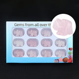 1" Gemstone Rhinoceros Figurine - 12pcs Set with Box