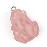 1.0Inch Handmade Carved Frog Gemstone Pendant for Making Jewelry #SP2309S-25MM