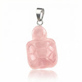 1" Hand-Carved Tortoise Pendant - Gemstone Crystal Charm