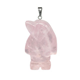 Inch Hand Carved Penguin Gemstone Pendant for Making Jewelry #SP2313S-25MM