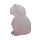 1.0 Inch Hand Carved Gemstone Dog Figurine Animal Ornament for Home Office Desk Decor #SP2317