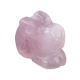 1.0 Inch Hand Carved Gemstone Rabbit Figurine Animal Ornament for Home Office Desk Decor #SP2320