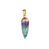 Faceted Chili Gemstone Pendant for Making Jewelry SP1871G  Gold Hand-Carved Protection Amulet Charms