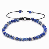 Minimalist Spiritual Strength Bracelet - Natural Blue Jasper Tiny Beads Amulet - Meaningful Friendship & Protection Gift for Couples
