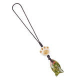 Natural Gemstone Fish Keychain - Healing Stone Bag Charm