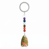 Handmade Crystal Fish Keychain with Chakra Beads - Natural Gemstone Talisman for Abundance, Balance & Positive Energy | Elegant Accessory for Everyday Luck