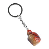 Gemstone Tortoise Keychain - Healing Crystal Bag Charm