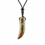 Gemstone Horn Pendant Necklace – Handcrafted Healing Crystal Jewelry for Men & Women #SN2017