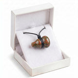 12x20MM Natural Stone Gourd Pendant Necklace in Gift Box Adjustable Healing Crystal Calabash Amulet
