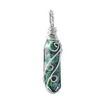 Handmade Wire Wrapped Hexagonal Point Gemstone Pendant For Making Jewelry #SP1753
