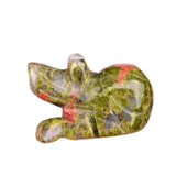 1.0Inch Hand Carved mouse Gemstone Figurine Ornament for Home Office Desk Decor #SP1878