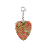 Gemstone Guitar Pick Pendant Charms for Bag Tag DIY Jewelry With Lobster Clasp SP2030-BT