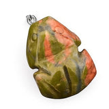 1.0Inch Handmade Carved Frog Gemstone Pendant for Making Jewelry #SP2309S-25MM