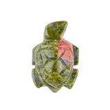 1" Gemstone Tortoise Figurine - Natural Stone Office Decor