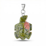1.0Inch Tortoise Gemstone Pendant for Making Jewelry #SP2311S-25MM