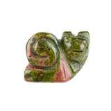 1.0 Inch Hand Carved Snail Gemstone Figurine Ornament for Home Office Desk Decor #SP2325