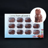 1.0 Inch Hand Carved Gemstone Cat Figurine Animal Ornament  12PCS In Box for Home Office Desk Decor #SP2319-12PA