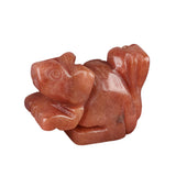 1.0 Inch Hand Carved Squirrel Gemstone Figurine Ornament for Home Office Desk Decor #SP2322