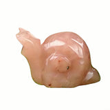 1.0 Inch Hand Carved Snail Gemstone Figurine Ornament for Home Office Desk Decor #SP2323