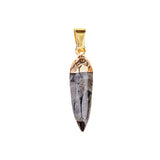 Faceted Chili Gemstone Pendant for Making Jewelry SP1871G  Gold Hand-Carved Protection Amulet Charms