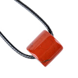 Minimalist Natural Crystal Cylinder Pendant Necklace - Adjustable Cord #SN2023