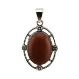 Silver Oval Gemstone Pendant for DIY Making Jewelry #SP1502S