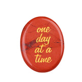 Worry Healing Palm Stones for Meditation Prayer Home Decor ( one day at a time)  35x45MM #SP1904G-W11