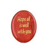 Worry Healing Palm Stones for Meditation Prayer Home Decor ( Hope all is well with you)  35x45MM #SP1904G-W12