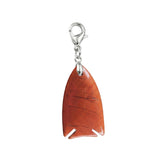 Gemstone Fish Pendant Charms Tag for Bag Keychain 22x40MM #SP2016S-BT