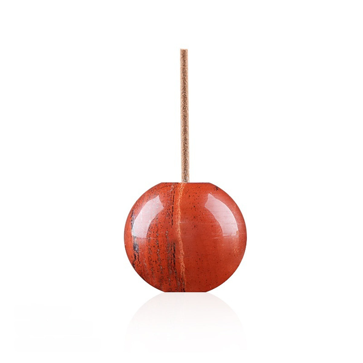 25MM Red Jasper Sphere Incense Stick Holder for Meditation, Yoga, Office & Home Decor