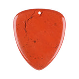 Natural Gemstone Guitar Pick Pendant 27x32mm for Jewelry Making SP2030