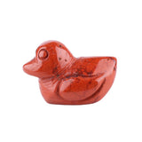 1" Gemstone Duck Figurine - Natural Stone Desk Ornament