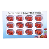 1.0Inch Handmade Carved Gemstone Elephant Ornament  12PCS IN Box for Home Office Desk Decor  #SP2307-12PA