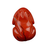 1Inch Handmade Carved Gemstone Frog Ornament For Home Office Desk Decor Mini Stone Animal Figurine Statue Reiki Healing Crystal #SP2309