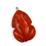 1.0Inch Handmade Carved Frog Gemstone Pendant for Making Jewelry #SP2309S-25MM