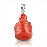 1" Hand-Carved Tortoise Pendant - Gemstone Crystal Charm